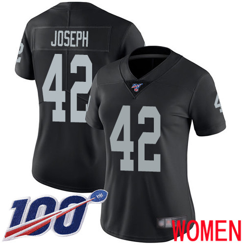 Oakland Raiders Limited Black Women Karl Joseph Home Jersey NFL Football 42 100th Season Vapor Jersey